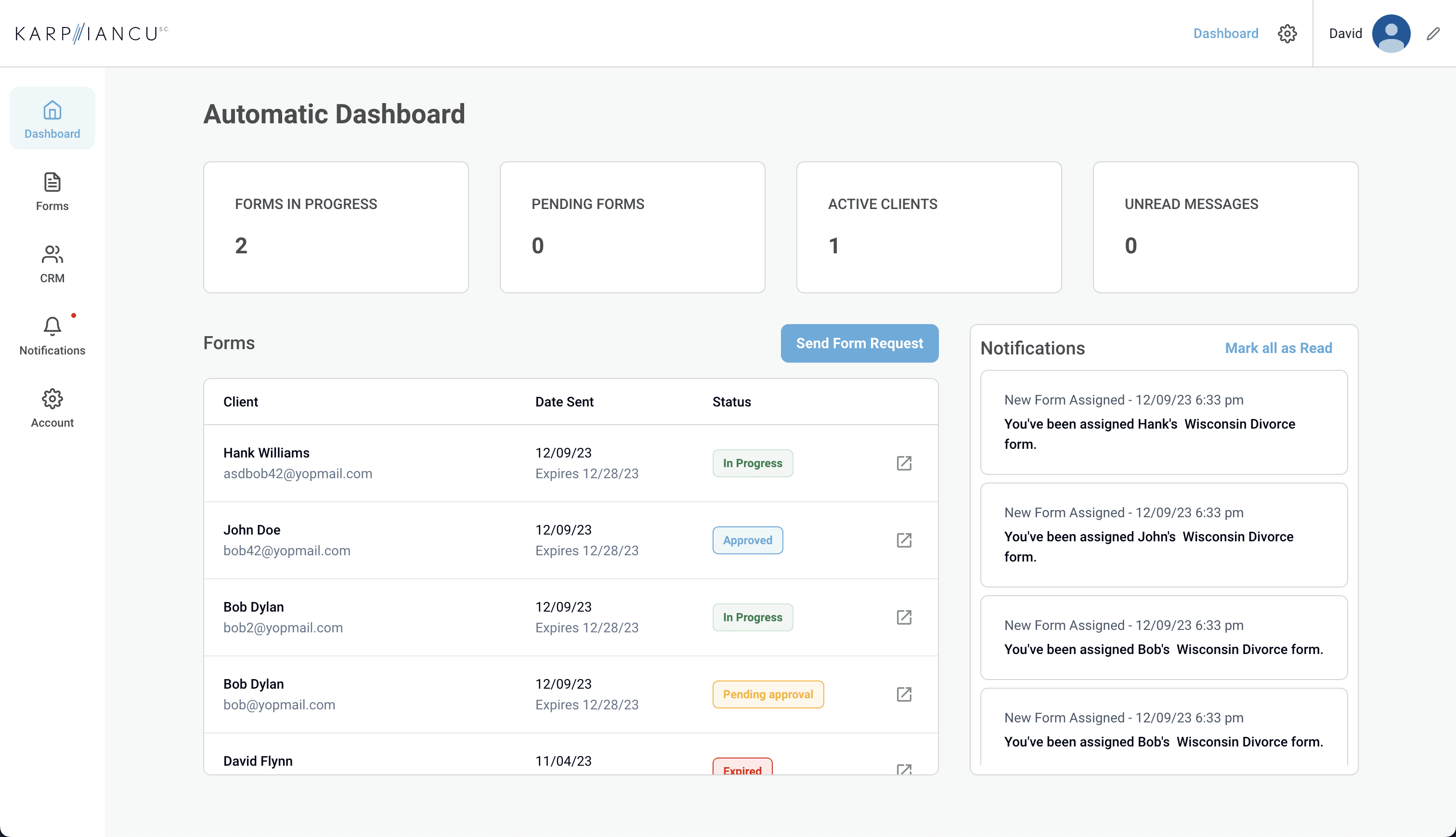Karp Law Portal